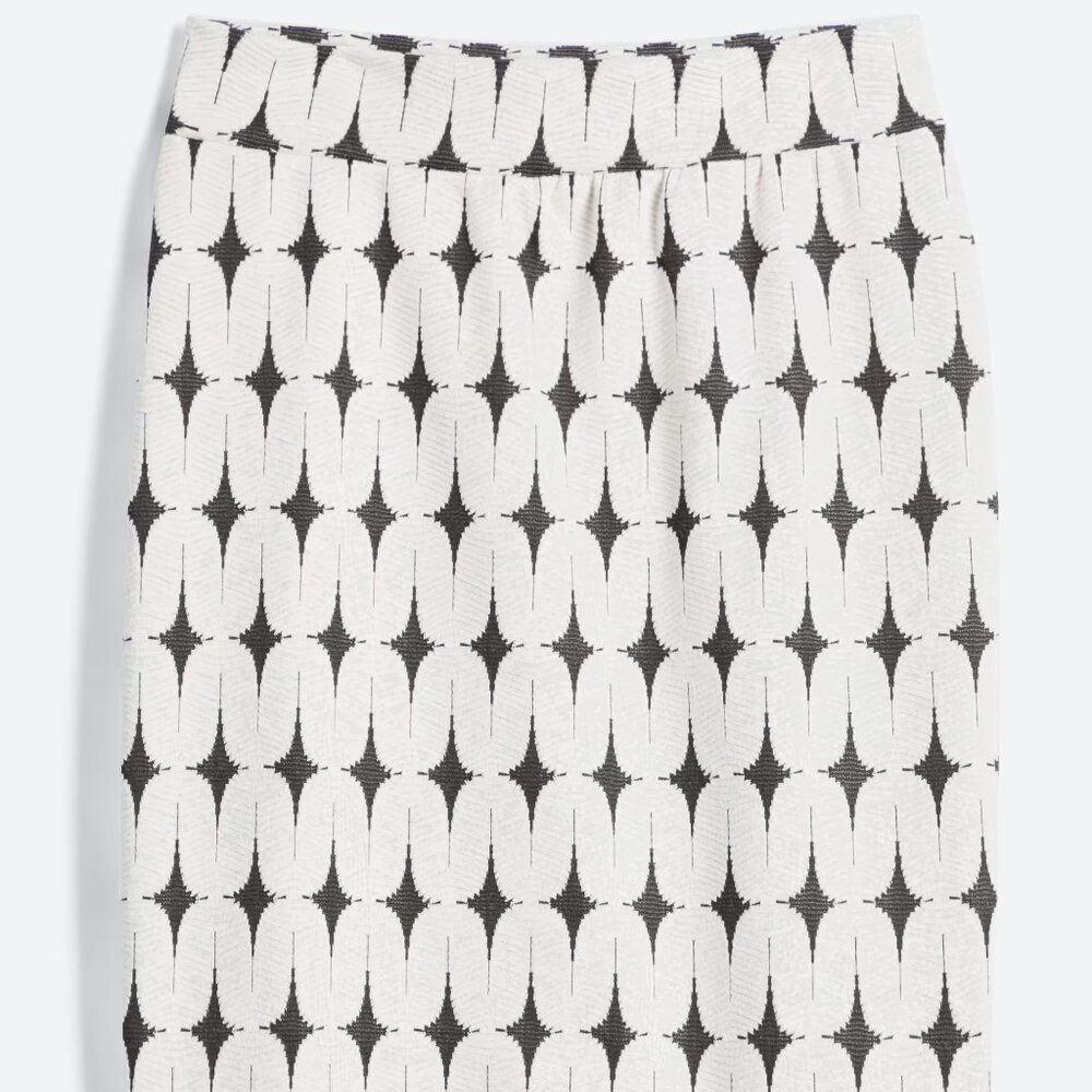 Renee C, Leena Printed Skirt, Black and White Pencil Skirt - Picture 2 of 2